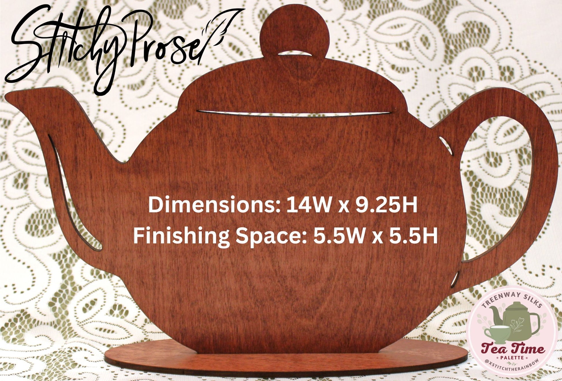 Tea Pot Finishing Board Stand (Tea Time SAL)