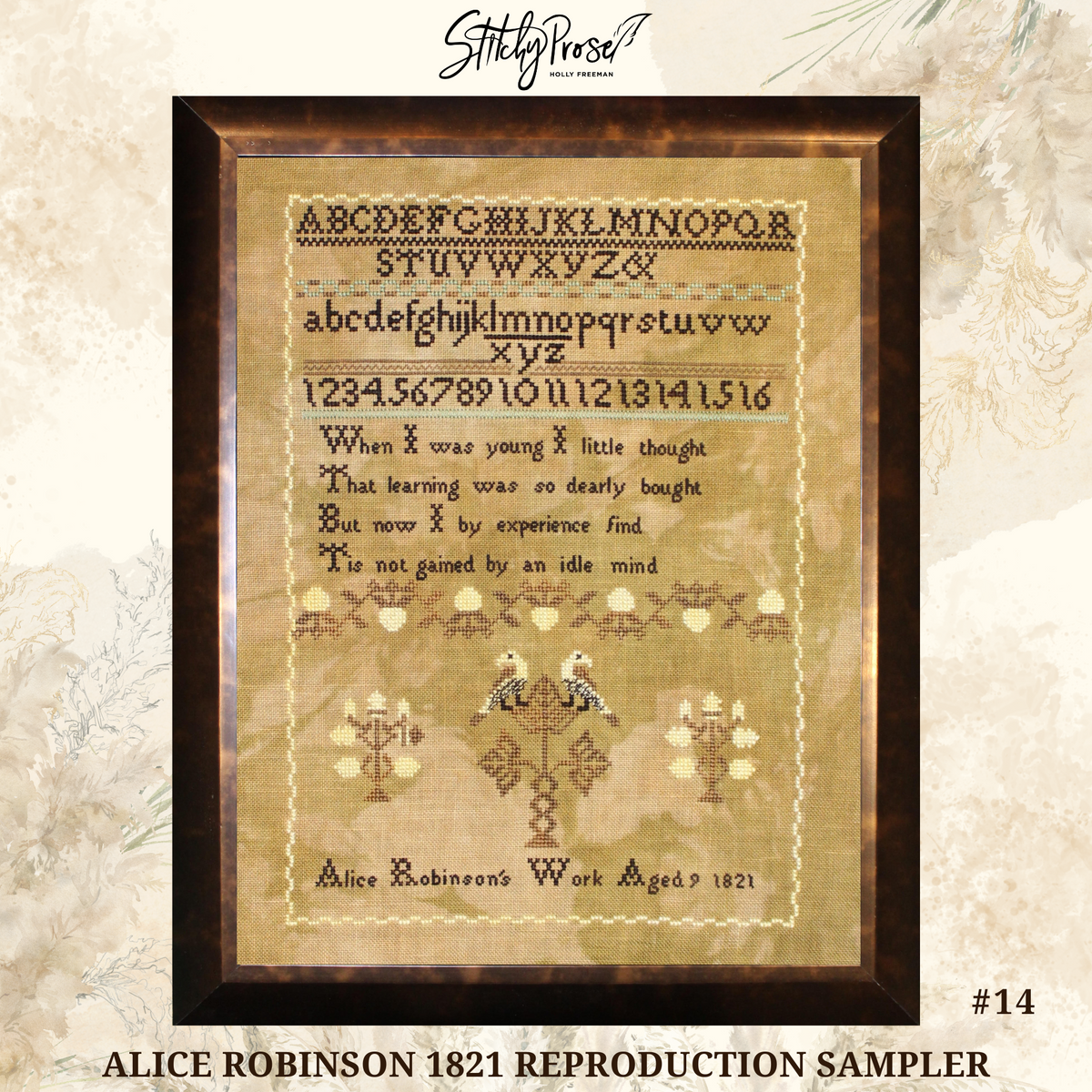 Alice Robinson 1821 Reproduction Sampler (#14)