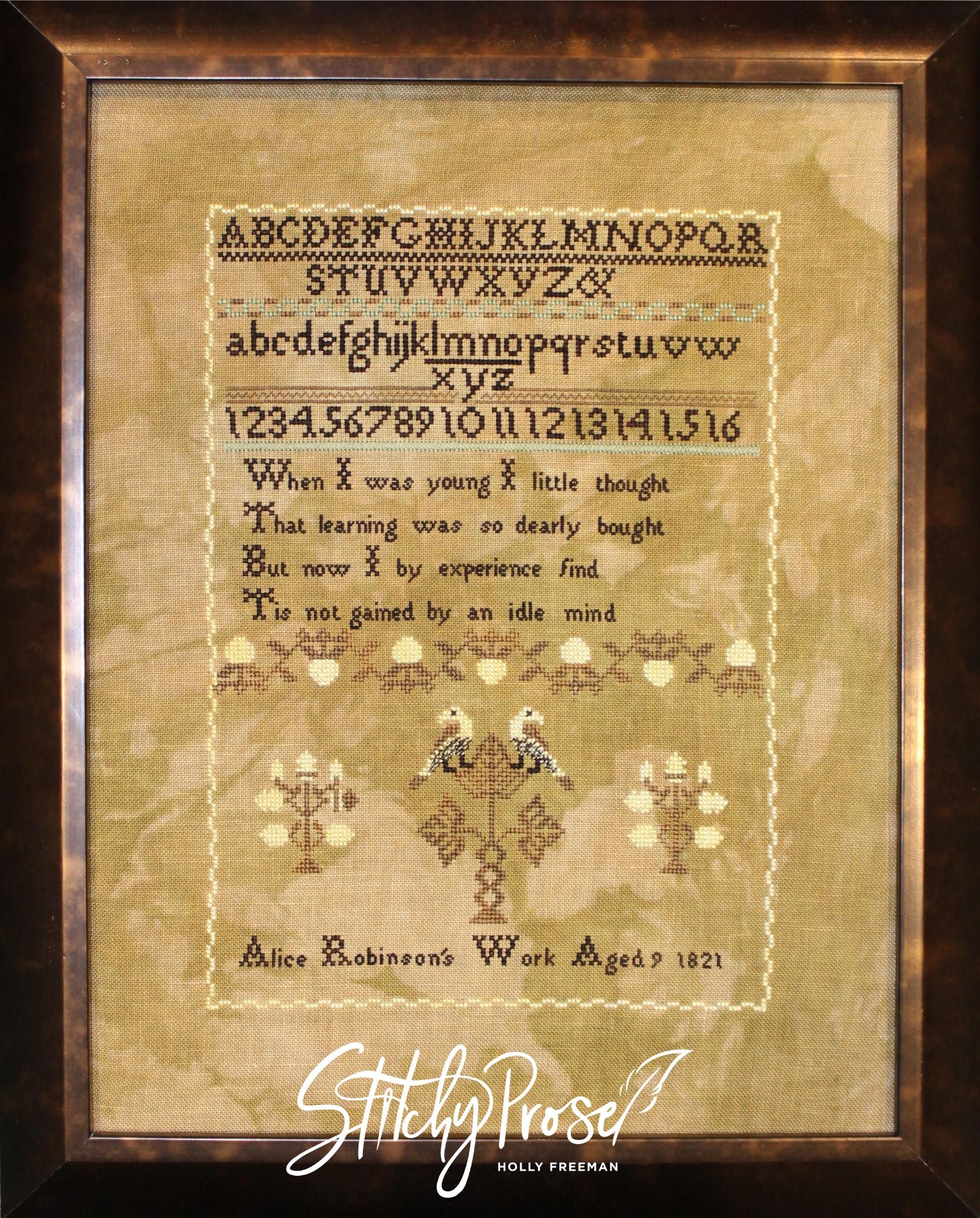 Alice Robinson 1821 Reproduction Sampler (#14)